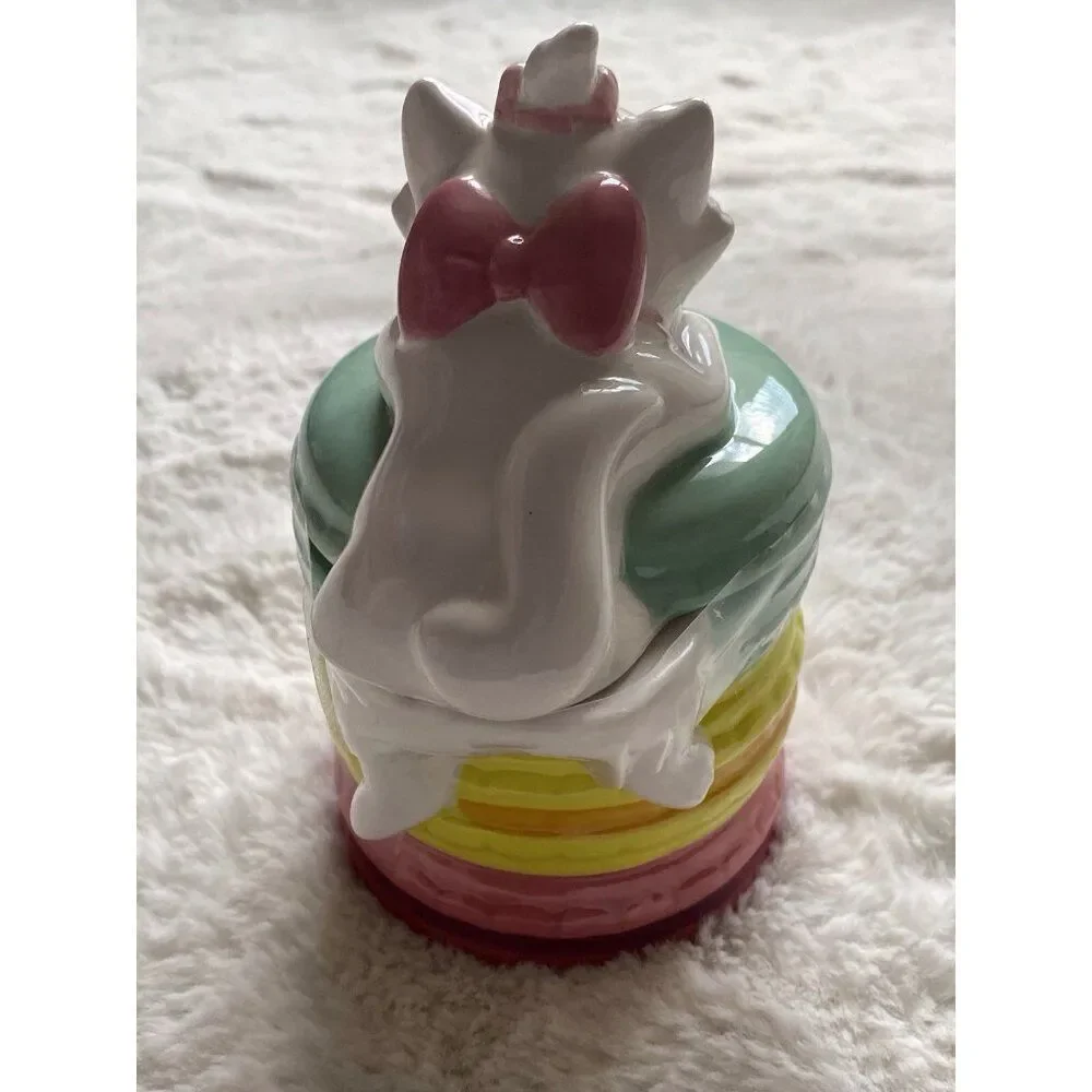 Disney Aristocats Marie Cat Macaroon Ceramic Cookie‎ Jar Canister NEW